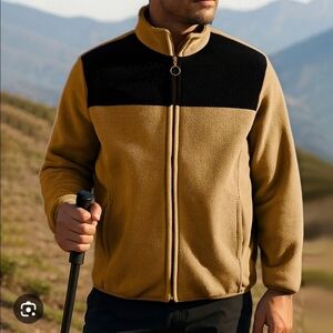 TIMBERLAND MEN'S SHERPA FLEECE QUARTER ZIP PULLOVER IN WHEAT SIZE LARGE NWT